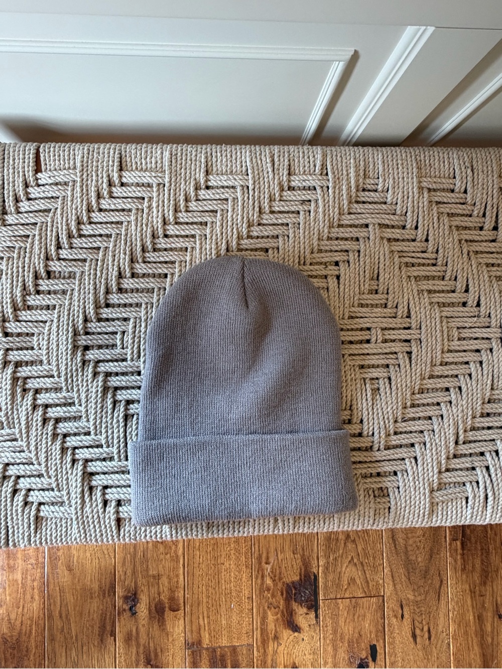 Classic Ribbed Beanie in Light Gray